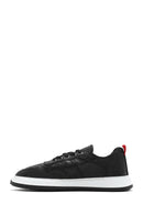 Erkek Siyah Bağcıklı Deri Sneaker | Derimod Erkek Siyah Bağcıklı Deri Sneaker | Derimod