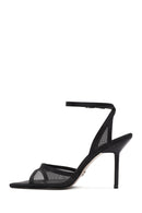 Women's Black Ankle Buckle High Thin Heel Sandals | Derimod Women's Black Ankle Buckle High Thin Heel Sandals | Derimod