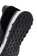 Erkek Siyah Kalın Tabanlı Bağcıklı Deri Casual Sneaker | Derimod Erkek Siyah Kalın Tabanlı Bağcıklı Deri Casual Sneaker | Derimod