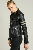 Stop Kadın Deri Ceket | Derimod Stop Kadın Deri Ceket | Derimod