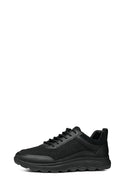 Geox Erkek Siyah Spherica Bağcıklı Deri Sneaker | Derimod Geox Erkek Siyah Spherica Bağcıklı Deri Sneaker | Derimod