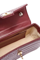 Women's Claret Red Long Strap Mini Classic Patent Leather Crossbody Bag | Derimod Women's Claret Red Long Strap Mini Classic Patent Leather Crossbody Bag | Derimod