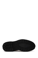 Male Black Lace-up Zip Closure Leather Casual Boots | Derimod Male Black Lace-up Zip Closure Leather Casual Boots | Derimod