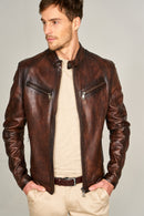 Curry Erkek Deri Ceket | Derimod Curry Erkek Deri Ceket | Derimod
