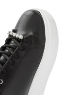 Women's Black Lace-Up Thick Soled Sneaker | Derimod Women's Black Lace-Up Thick Soled Sneaker | Derimod