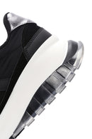 Kadın Siyah Bağcıklı Kalın Tabanlı Spor Sneaker | Derimod Kadın Siyah Bağcıklı Kalın Tabanlı Spor Sneaker | Derimod