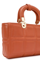 Kadın Turuncu Uzun Askılı Kapitone Mini Kol Çantası | Derimod Kadın Turuncu Uzun Askılı Kapitone Mini Kol Çantası | Derimod