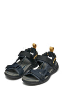 Geox Men's Navy Blue U Terreno + Grip B Te + Nbk Sy Double Strap Fabric Sandals | Derimod Geox Men's Navy Blue U Terreno + Grip B Te + Nbk Sy Double Strap Fabric Sandals | Derimod