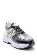 Kadn Yılan Derisi Detaylı Sneaker | Derimod Kadn Yılan Derisi Detaylı Sneaker | Derimod