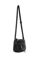 Women's Black Tan Detailed Crossbody Bag | Derimod Women's Black Tan Detailed Crossbody Bag | Derimod