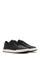Men's Black Lace-up Leather Sneaker | Derimod Men's Black Lace-up Leather Sneaker | Derimod
