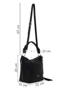 Woman Black Long-Strap Shoulder Bag | Derimod Woman Black Long-Strap Shoulder Bag | Derimod