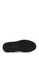 Male Black Lace-Up Thick-Soled Leather Sneaker | Derimod Male Black Lace-Up Thick-Soled Leather Sneaker | Derimod