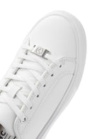 ACBC x Derimod Women's White Laced Leopard Detail Sneakers | Derimod ACBC x Derimod Women's White Laced Leopard Detail Sneakers | Derimod