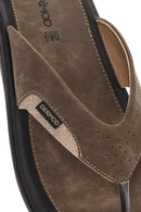 Erkek Vizon Parmak Arası Nubuk Deri Terlik | Derimod Erkek Vizon Parmak Arası Nubuk Deri Terlik | Derimod