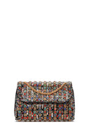 Women's Multicolored Long Strap Stone Evening Shoulder Bag | Derimod Women's Multicolored Long Strap Stone Evening Shoulder Bag | Derimod