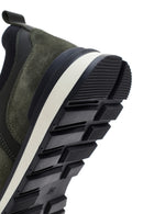 Men's Khaki Lace-up Leather Sneaker | Derimod Men's Khaki Lace-up Leather Sneaker | Derimod