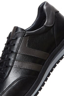 Men's Black Leather Casual Sneaker | Derimod Men's Black Leather Casual Sneaker | Derimod