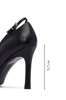 Kadın Siyah İnce Topuklu Deri Stiletto | Derimod Kadın Siyah İnce Topuklu Deri Stiletto | Derimod
