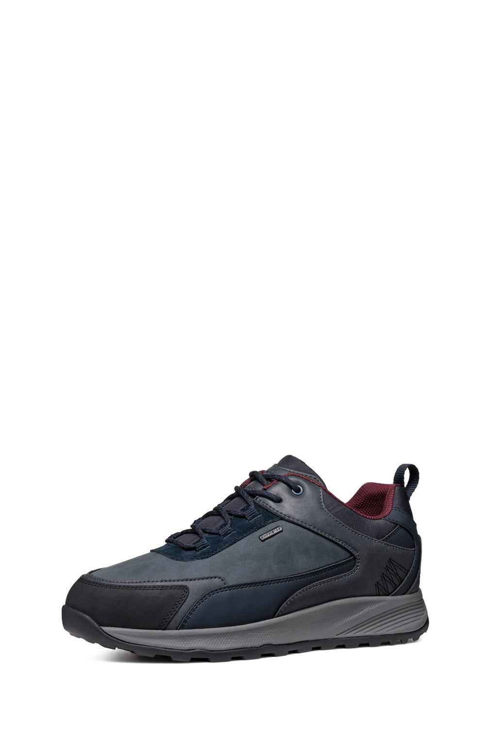 Geox Erkek Lacivert Bağcıklı Deri Sneaker