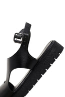 Women's Black Ankle Strap Leather Sandals | Derimod Women's Black Ankle Strap Leather Sandals | Derimod