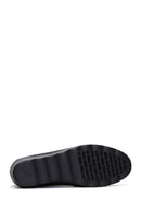 Kadın Siyah Deri Dolgu Topuklu Loafer | Derimod Kadın Siyah Deri Dolgu Topuklu Loafer | Derimod