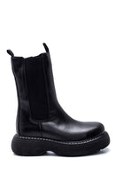 Women's Leather Thick Soled Long Chelsea Boots | Derimod Women's Leather Thick Soled Long Chelsea Boots | Derimod