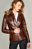 Elena Kadın Deri Ceket | Derimod Elena Kadın Deri Ceket | Derimod