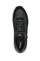 Geox Kadın Siyah Bulmya Bağcıklı Deri Sneaker | Derimod Geox Kadın Siyah Bulmya Bağcıklı Deri Sneaker | Derimod