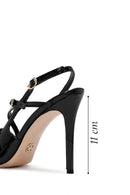 Women's Black Open Back Thin Heel Patent Leather Shoes | Derimod Women's Black Open Back Thin Heel Patent Leather Shoes | Derimod