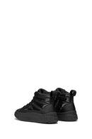 Geox Girls Black Laquinny Lace-Up Fabric Ankle Sneakers | Derimod Geox Girls Black Laquinny Lace-Up Fabric Ankle Sneakers | Derimod