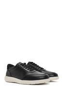 Erkek Siyah Bağcıklı Deri Casual Sneaker | Derimod Erkek Siyah Bağcıklı Deri Casual Sneaker | Derimod