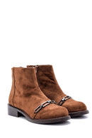 Women's Suede Buckle Detailed Boots | Derimod Women's Suede Buckle Detailed Boots | Derimod