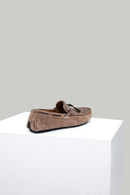 Printed Mink Men's Leather Loafer | Derimod Printed Mink Men's Leather Loafer | Derimod