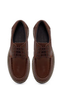 Male Brown Lace-up Thick-Soled Leather Casual Shoes | Derimod Male Brown Lace-up Thick-Soled Leather Casual Shoes | Derimod