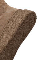 Woman Mink Zip Closure Thick-Soled Suede Teddy Boots | Derimod Woman Mink Zip Closure Thick-Soled Suede Teddy Boots | Derimod