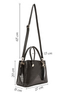 Women's Gray Long Strap Crocodile Handbag | Derimod Women's Gray Long Strap Crocodile Handbag | Derimod