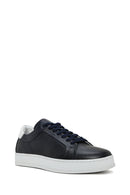 Erkek Lacivert Bağcıklı Deri Sneaker | Derimod Erkek Lacivert Bağcıklı Deri Sneaker | Derimod