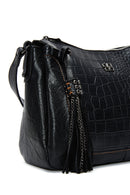 Women's Black Crocodile Cross Bag | Derimod Women's Black Crocodile Cross Bag | Derimod