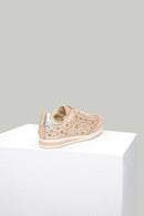 Gold Women's Sports Shoes with Staple Detail | Derimod Gold Women's Sports Shoes with Staple Detail | Derimod
