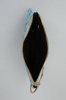 Blue Fabric Women's Portfolio | Derimod Blue Fabric Women's Portfolio | Derimod