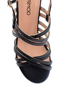 Women's Thick Heeled Leather Sandals | Derimod Women's Thick Heeled Leather Sandals | Derimod