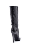 Women's Snake Patterned Derimod X Whenever Company Heeled Boots | Derimod Women's Snake Patterned Derimod X Whenever Company Heeled Boots | Derimod