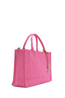 Women's Pink Straw Shoulder Bag | Derimod Women's Pink Straw Shoulder Bag | Derimod