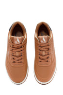 Skechers Men's Tan Uno Court Lace-Up Chunky Sole Sneaker | Derimod Skechers Men's Tan Uno Court Lace-Up Chunky Sole Sneaker | Derimod