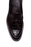 Erkek Kroko Desenli Deri Ayakkabı | Derimod Erkek Kroko Desenli Deri Ayakkabı | Derimod