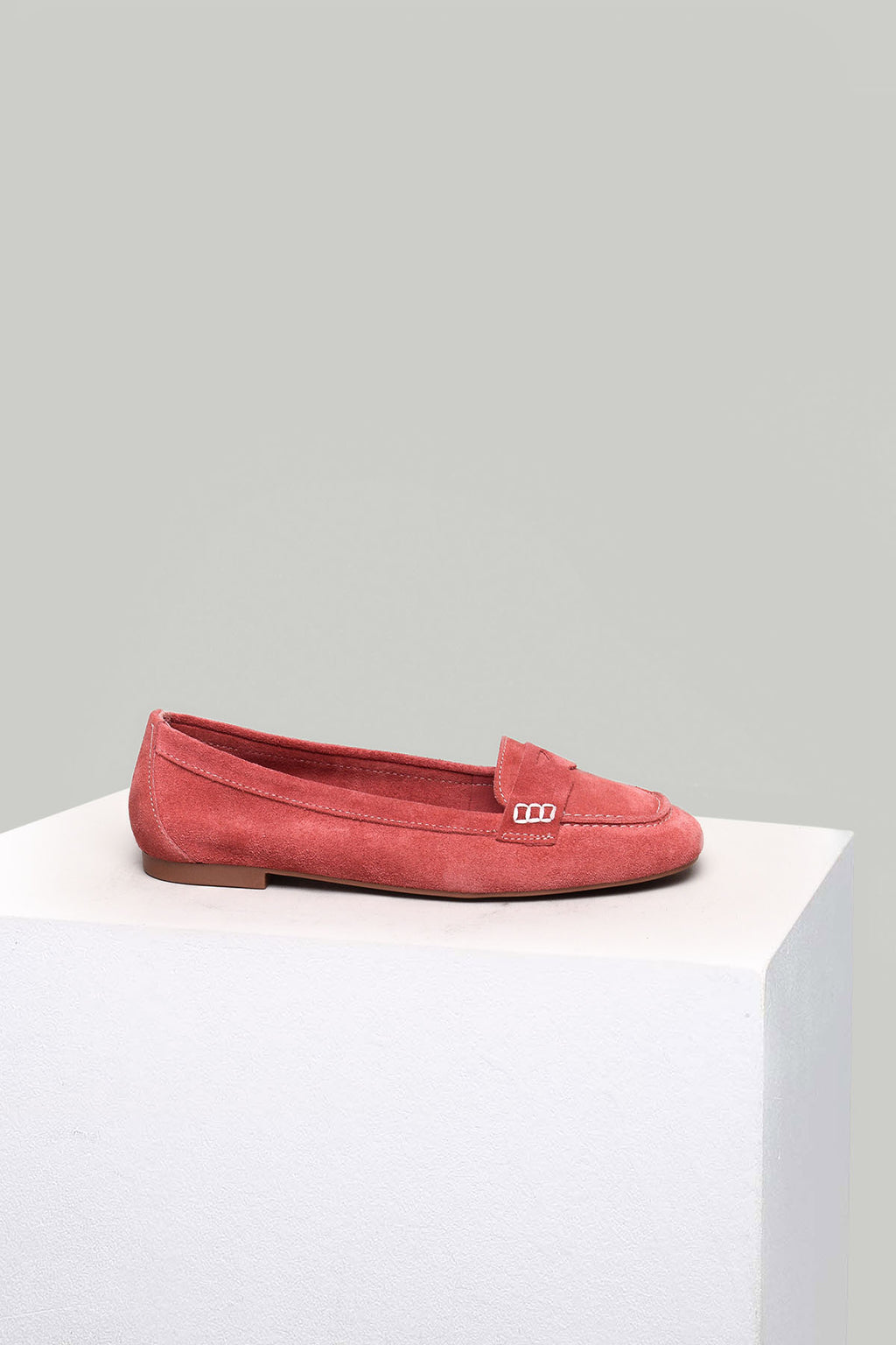 Mercan Süet Kadın Deri Loafer