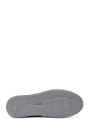 Erkek Gri Bağcıklı Deri Sneaker | Derimod Erkek Gri Bağcıklı Deri Sneaker | Derimod