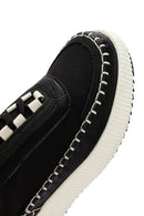 Kadın Siyah Bağcıklı Deri Sneaker | Derimod Kadın Siyah Bağcıklı Deri Sneaker | Derimod