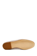 Women's Beige Mesh Suede Leather Loafer | Derimod Women's Beige Mesh Suede Leather Loafer | Derimod